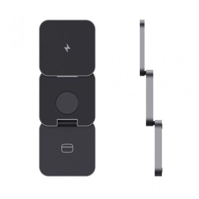 Terra RCS recycled aluminium foldable 3 in 1 15W charger