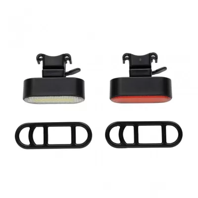 Lumino RCS recycled plastic USB re-chargeable bike light set
