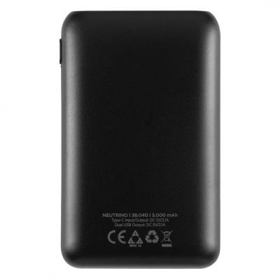 NEUTRINO, pomoćna baterija, 5.000 mah, crna