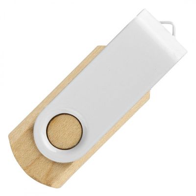 SMART WOOD, usb flash memorija, bela, 128GB
