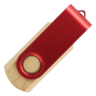 SMART WOOD, usb flash memorija, crvena, 128GB