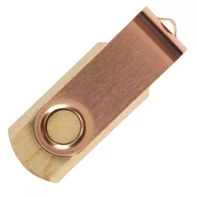 SMART WOOD, usb flash memorija, roze zlatna, 128GB