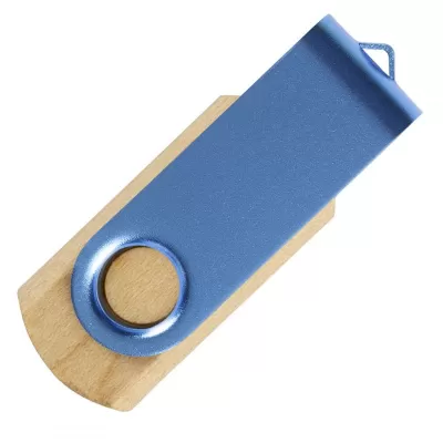 SMART WOOD, usb flash memorija, svetlo plava, 128GB