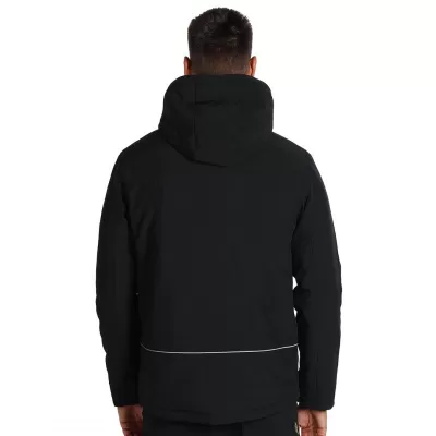 TROOPER, softshell jakna sa skidajućom kapuljačom, crna