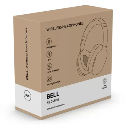 BELL, sklopive bežične slušalice, bela