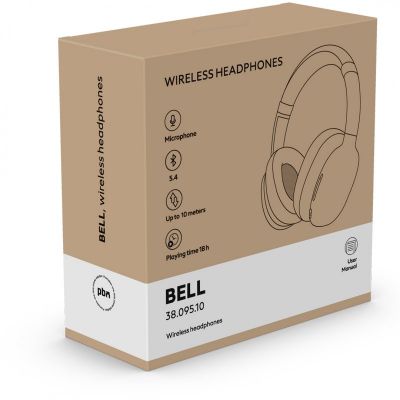 BELL, sklopive bežične slušalice, crna