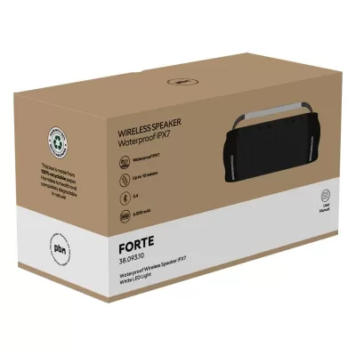 FORTE, vodootporni ipx7 bežični zvučnik, 30w, crni