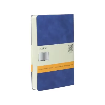 LIBERO, Notes A5 formata, listovi na tačkice, 176 listova u bloku sa plišanom koricom, plava 