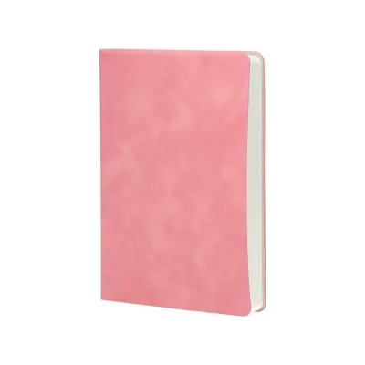 LIBERO, Notes A5 formata, listovi na tačkice, 176 listova u bloku sa plišanom koricom, pink