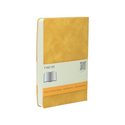 LIBERO, Notes A5 formata, listovi na tačkice, 176 listova u bloku sa plišanom koricom, žuta