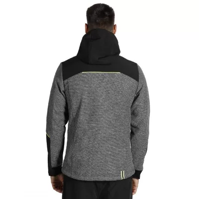 PANTHER GREY JACKET, softshell jakna sa kapuljačom, neon žuta