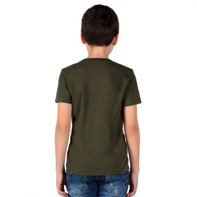 TERRA KID, dečja majica od organskog pamuka, 150g/m2, maslinasta