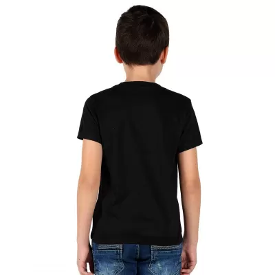 TERRA KID, dečja majica od organskog pamuka, 150g/m2, crna
