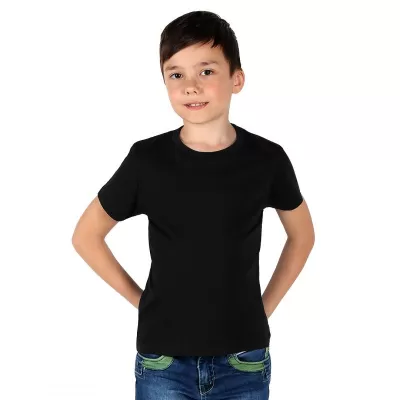 TERRA KID, dečja majica od organskog pamuka, 150g/m2, crna