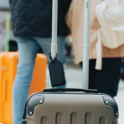 Globetrack RCSrPolyester luggage tag with worldwide locating