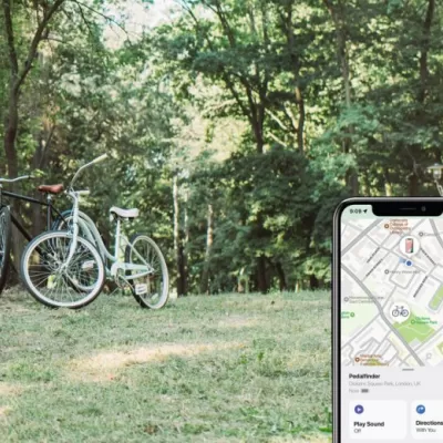 Pedalfinder bike bell with worldwide locating