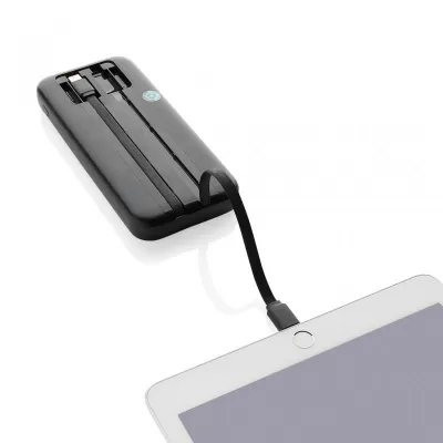 Turbopack RCS rplastic powerbank 10.000 integrated cables