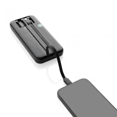 Turbopack RCS rplastic powerbank 10.000 integrated cables