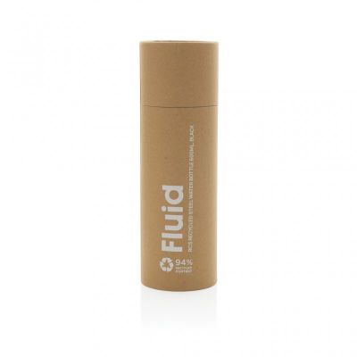 Fluid RCS certified recycled steel water bottle 600ml