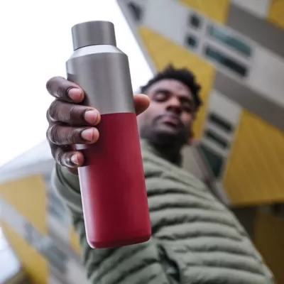 Fluid RCS certified recycled steel water bottle 600ml