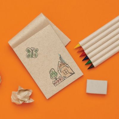 Micki GRS infinity 6pc colouring pencil set with notepad