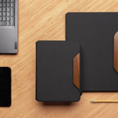 Teri AWARE™ RPET and walnut A4 portfolio