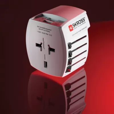 SKROSS World Travel Adapter MUV 2-pole with USB A and C