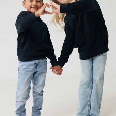 Iqoniq Yengo kids recycled cotton hoodie with sidepockets