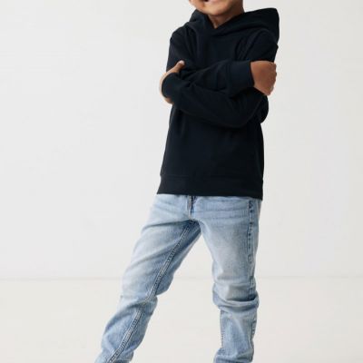 Iqoniq Yengo kids recycled cotton hoodie with sidepockets