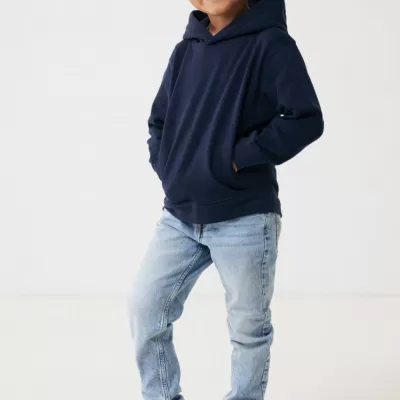 Iqoniq Yengo kids recycled cotton hoodie with sidepockets