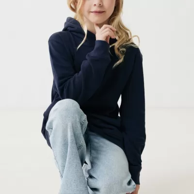 Iqoniq Yengo kids recycled cotton hoodie with sidepockets