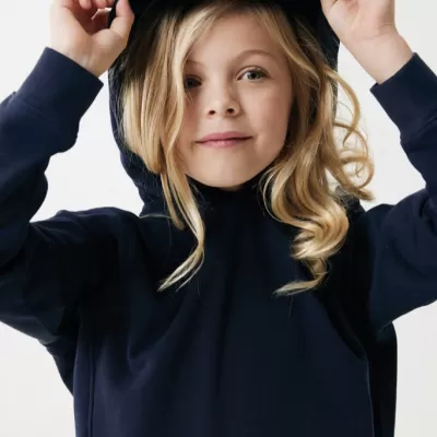 Iqoniq Yengo kids recycled cotton hoodie with sidepockets