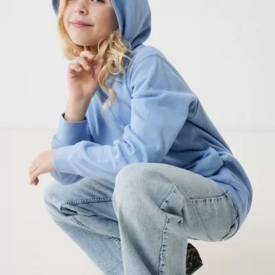 Iqoniq Yengo kids recycled cotton hoodie with sidepockets