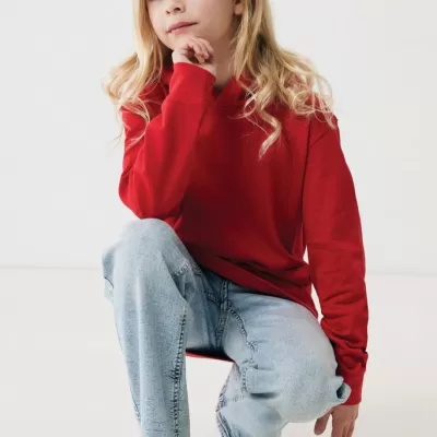 Iqoniq Yengo kids recycled cotton hoodie with sidepockets