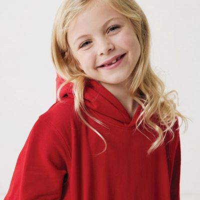 Iqoniq Yengo kids recycled cotton hoodie with sidepockets