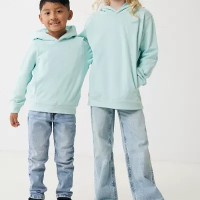 Iqoniq Yengo kids recycled cotton hoodie with sidepockets