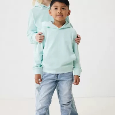 Iqoniq Yengo kids recycled cotton hoodie with sidepockets