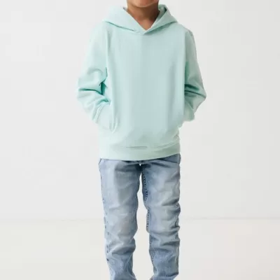 Iqoniq Yengo kids recycled cotton hoodie with sidepockets