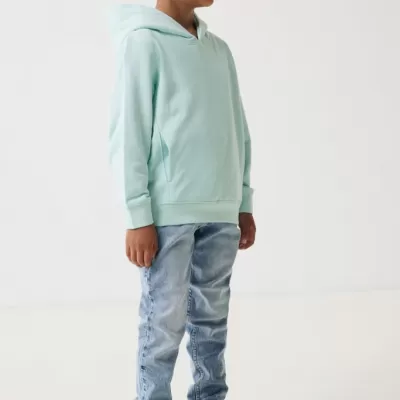 Iqoniq Yengo kids recycled cotton hoodie with sidepockets
