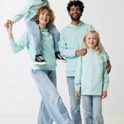 Iqoniq Yengo kids recycled cotton hoodie with sidepockets