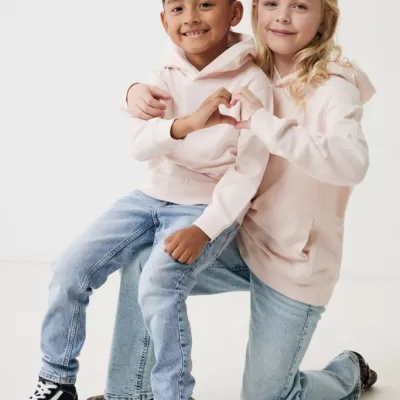 Iqoniq Yengo kids recycled cotton hoodie with sidepockets