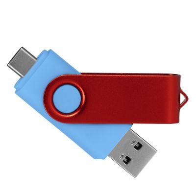 SMART C RED, usb flash memorija, svetlo plavi, 8GB