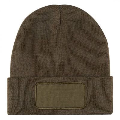 ANDI, zimska kapa sa istaknutim delom za brendiranje, maslinasta