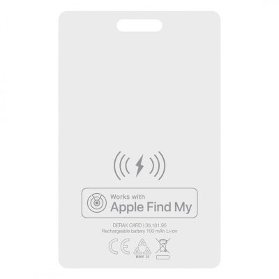DERAX CARD, kartica sa funkcijom lociranja, bela