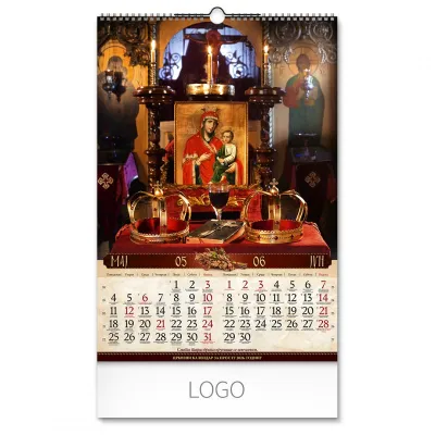 SRPSKA TRADICIJA, zidni kalendar: 7 listova, dvomesečni