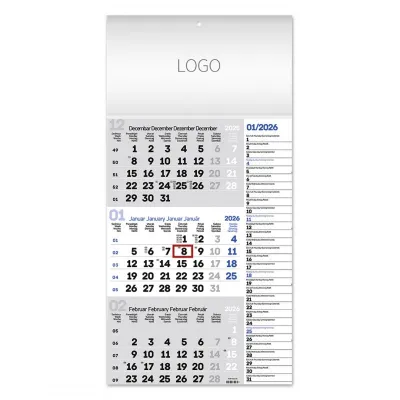 POSLOVNI 85, zidni kalendar: 12 listova, tromesečni