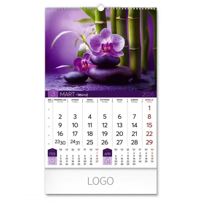 HARMONIJA, zidni kalendar: 13 listova, mesečni