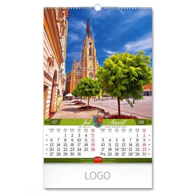 VOJVODINA, zidni kalendar: 7 listova, dvomesečni