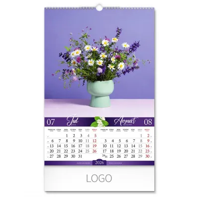 FLOWERS, zidni kalendar: 7 listova, dvomesečni