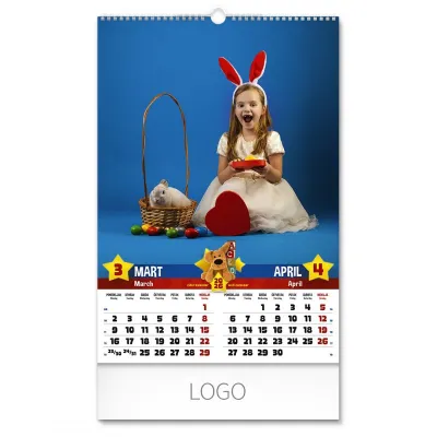 KIDS, zidni kalendar: 7 listova, dvomesečni